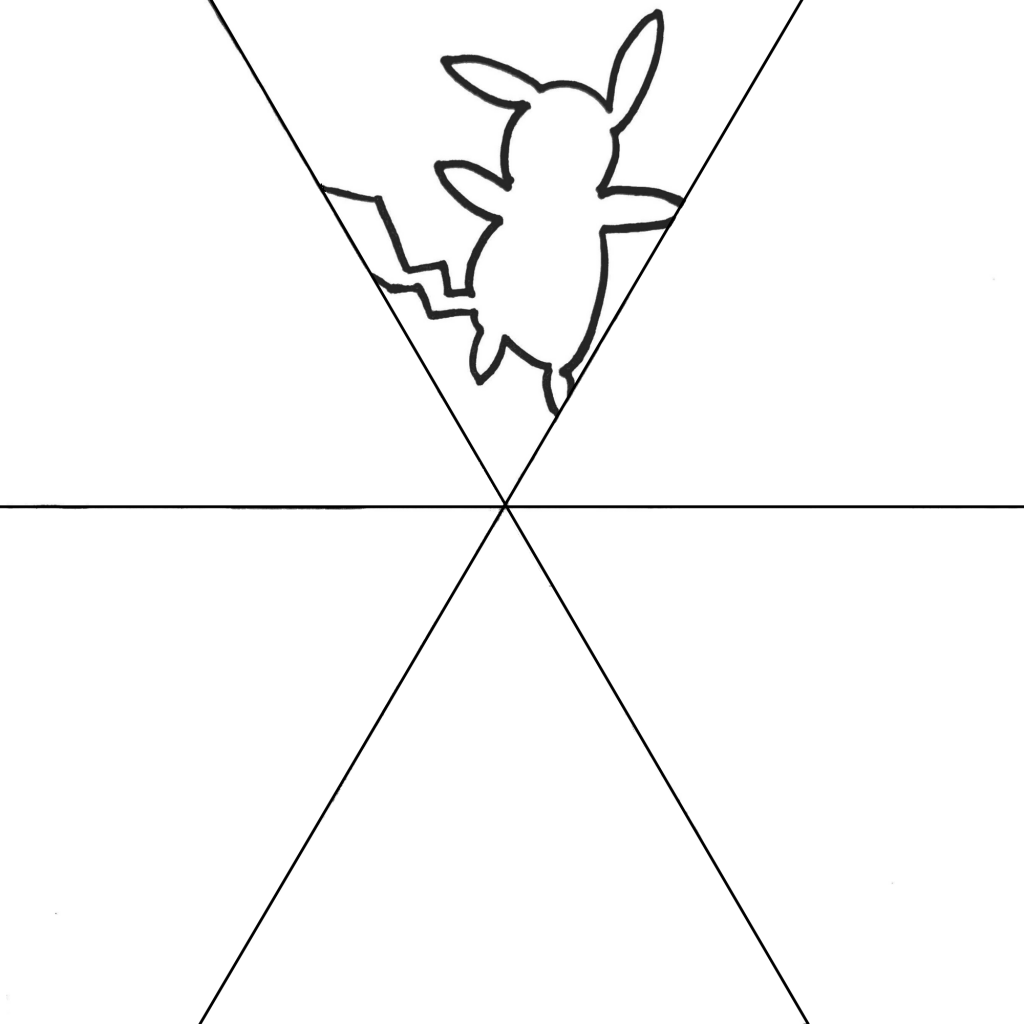 Pikachu Snowflake Template